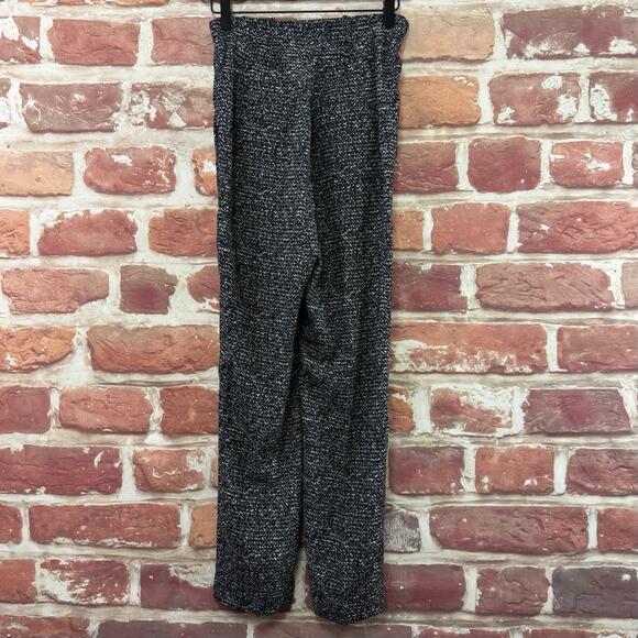 Express Ankle High Rise Pants Women's 0 Black Abstract Career Work Trousers - Picture 2 of 9